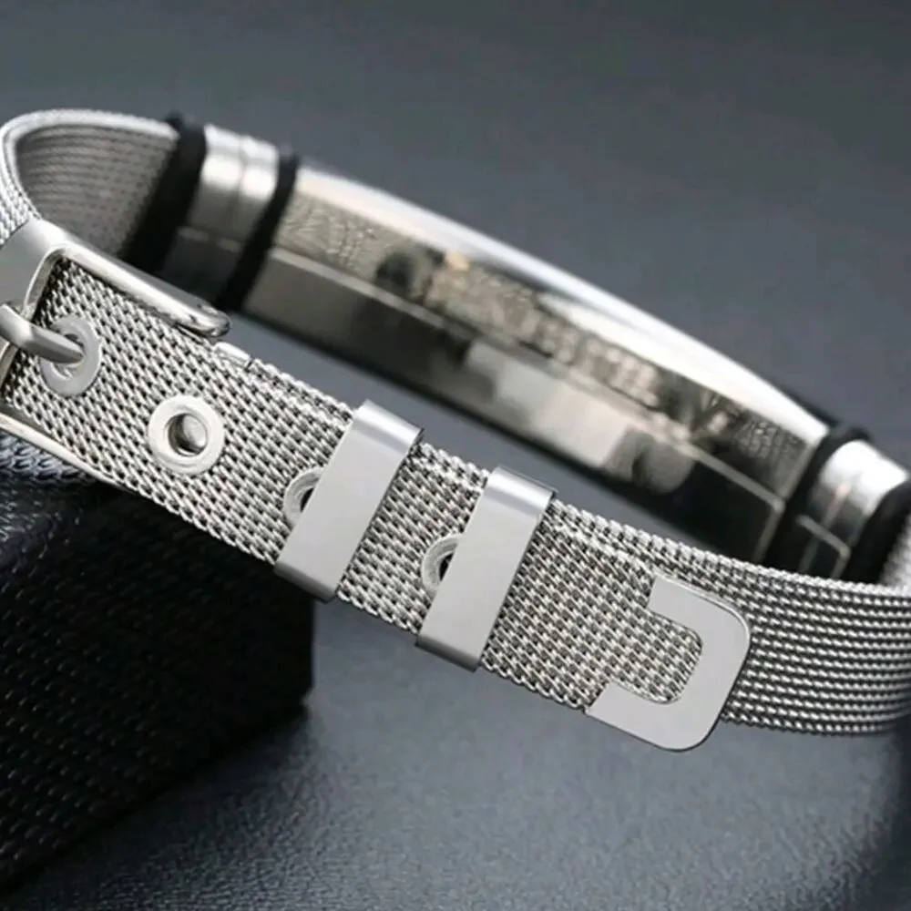 Silver & Gold Cross Bracelet Stainless Valentine's Birthday Anniversary Gift NEW